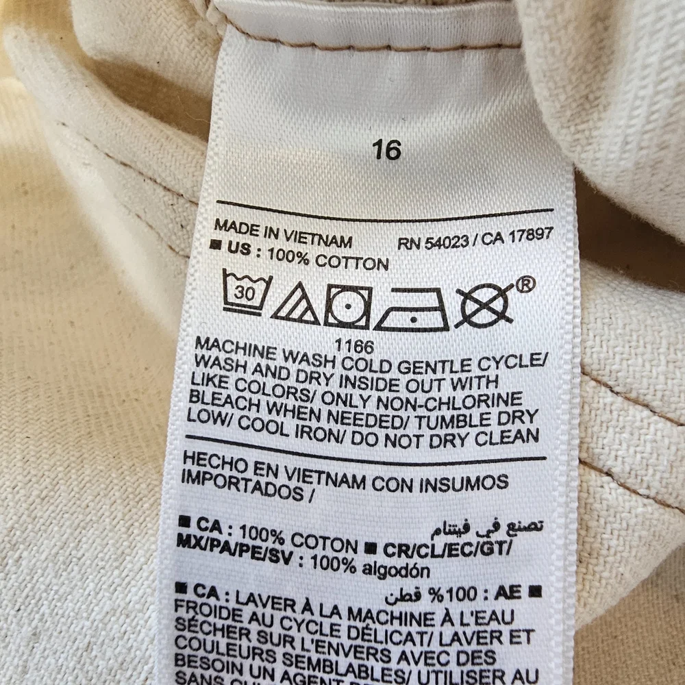 Old Navy Cream Straight Leg Pants - Picture 5 of 9